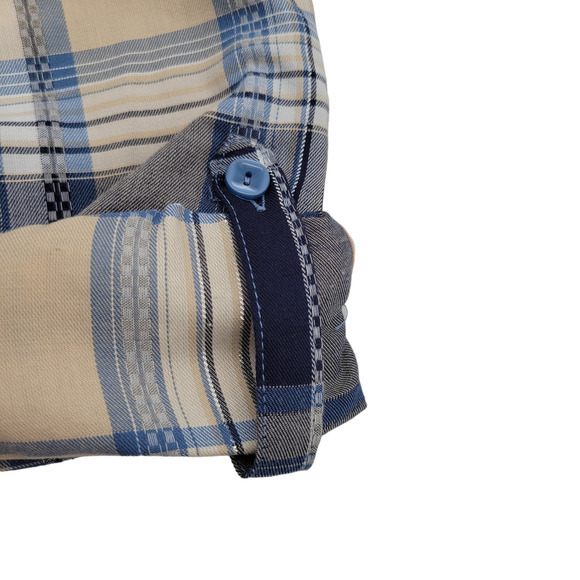 Allison Daley Button Down Plaid Thread Blouse w/ Roll Up Sleeves Womens Sz 2XL - Picture 6 of 12